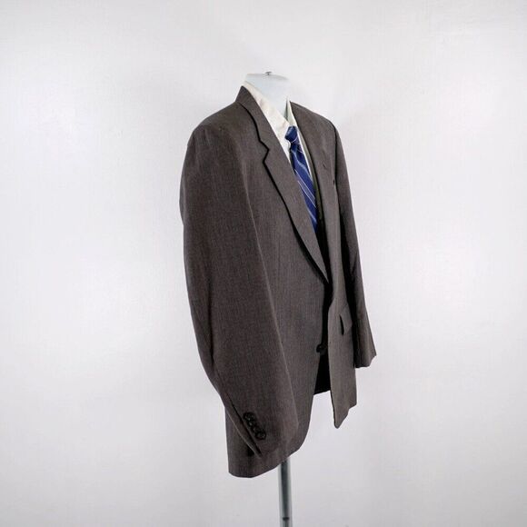 Hickey Freeman The Boardroom Wool Blend Beige Birdseye 2 Button Blazer 40R W/ Br - Picture 8 of 14